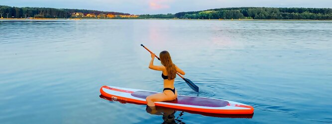 Wassersport mit Balance & Technik vereinen | Stand up paddeln, SUPen, Surfen, Skiten, Wakeboarden, Wasserski auf kristallklaren Bergseen